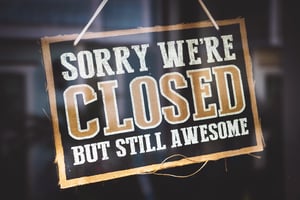 Canva - Sorry Were Closed but Still Awesome Tag